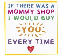 Cute Birthday Card for Mommy from Young Child, If There Was a Mommy Shop, Mother's Day Card from Kids, Toddler or Baby, Funny Card from Son or Daughter, Card for New Mum, 148mm
