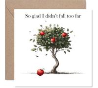 Cute Birthday Card for Mum Dad - Apple Of Your Eye - Happy Birthday Card for Father Mother from Son Daughter, 145mm Bday Greeting Cards