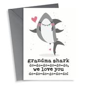 Cute Birthday Card - Grandma - Grandma Shark Do Do Do Do Do Do We Love You