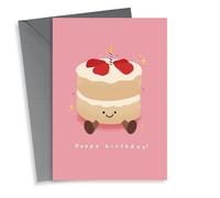 Cute Birthday Card - Jelly Cat - Cake