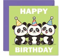 Cute Birthday Card, Party Pandas Bring Birthday Cheer