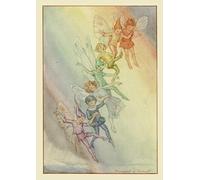 Cute Birthday Card Rainbow Fairies Fairy Pixies - Nostalgic Greeting Card