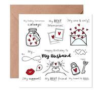 Cute Birthday Card, Romantic Greeting Card for Him, Husband Birthday Card from Wife, Funny & Loving Birthday Gifts, Romantic Anniversary Card, Love You Card for Handsome Boyfriend