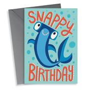Cute Birthday Card - Snappy Birthday - Hammerhead Shark