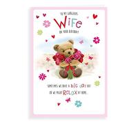 Cute Birthday Card Wife - 9 x 6 inches - Regal Publishing