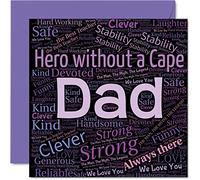 Cute Birthday Cards for Dad, Dad Word Cloud