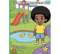 Cute Black American Boy Coloring Book