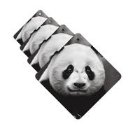 Cute Black and White Panda Car Air Fresheners Cards 4 Pcs Hanging Fragrance Scented Cards Long-Lasting Car Aromatherapy Tablets for Wardrobe Bathroom Car Interior Mirror Pendant Gifts