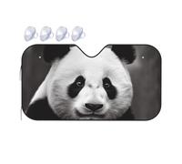 Cute Black and White Panda Car Windshield Sun Shade Foldable Car Front Window Sunshade for Sun, Heat and UV Rays, Auto Sun Blocker Visor Protector for Cars, SUVs Small