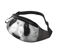 Cute Black and White Panda Fanny Pack for Men Women, Waterproof Sports Waist Bag Fashion Belt Bag Crossbody Bags Hip Bum Bag with Adjustable Strap Large Sling Bag Purse for Travel Hiking