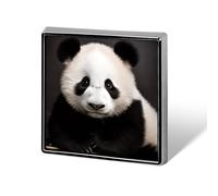 Cute Black And White Panda Square Lapel Pin Brooch Badge Cute Tie Tack Pin for Hats, Clothing, Bags Unique Fashion Accessories Gift for Men & Women