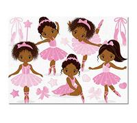 Cute Black Ballerina Girl Rectangle Door Mat,Door Mat With Non-Slip Rubber Backing,Floor Mat for Home Bathroom Kitchen Entrance Decor 36X24 Inch