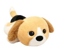 Cute Black Beagle Plush Toys Multi-Purpose Lying Prone Pet Kitten Dolls Soft Kitten Plushie Cuddle Pillow for Fans Collectible Gifts (C)