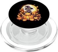 Cute Black Cat and Halloween Pumpkins PopSockets PopGrip for MagSafe