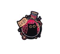 Cute Black Cat Enamel Pin for Women Men Bottled Menace Evil Black Cat Brooch Pin Badge Pins for Backpack Bag Jewelry, Enamel Pins, Pin Badges