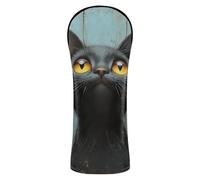 Cute Black Cat Golf Club Head Cover Waterproof Headcovers with Number Tag for Driver/Fairway Wood/Hybrid golf gifts for men