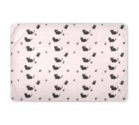 Cute Black Cat Paw Print Baby Bed Pad Soft Absorbent Baby Diaper Changing Pad Breathable Travel for Infant Baby , 52" L x 34" W