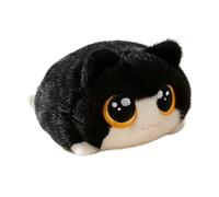 Cute Black Cat Plush Toy Big Eyes Squeezy Stress Relief Mini Soft | Soft squeezy black cat plush with big eyes, stress relief squeeze toy, pocket sized for travel, gift for kids party