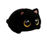 Cute Black Cat Plush Toy Big Eyes Squeezy Stress Relief Mini Soft | Soft squeezy black cat plush with big eyes, stress relief squeeze toy, pocket sized for travel, gift for kids party