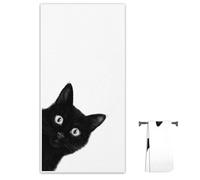 Cute Black Cat Towel Super Soft and Absorbent Tea Towels 38 X 76 cm Bathroom Home Decoration Towel Quick Dry Bath Towels Gift for Kitchen Bathroom Spa Gym Hotel Everyday Housewarming Room Decor