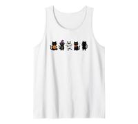 Cute Black Cats Halloween Pumpkin Ghost Witch Mummy Party Tank Top