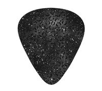 Cute Black Cheetah Leopard Skin Print Animal,12 Pcs Guitar Pick,3 Different Thickness Plectrums for Acoustic Guitar Bass Ukulele (0.46mm 0.96mm 0.71mm)