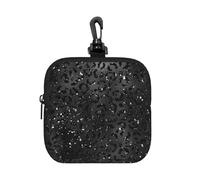 Cute Black Cheetah Leopard Skin Print Animal, Square Zipper Storage Bag, Neoprene Coin Purse, Small Wallets, Change Pouch, Change Purse