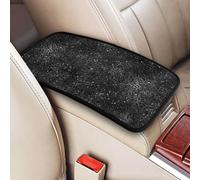 Cute Black Cheetah Leopard Skin Print Animal, Vehicle Center Console Armrest Cover Pad Soft Comfort Car Handrail Box Cushion Universal