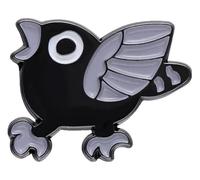 Cute Black Crow Enamel Pin Animal Brooch for Men and Women, Klein, Non-precious metal