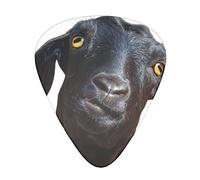 Cute Black Goat Animal Advanced guitar pick 12 pieces Three thicknesses for bass, electric guitar, acoustic guitar bag