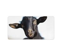 Cute Black Goat Animal Desk Pad，Multifunctional Smooth Generic Keyboard Pad，Extended X Large Portable and Washable Desk Mat for PC Gaming, Office & Home Use
