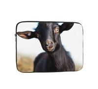 Cute Black Goat Animal Laptop Sleeve for Women Men, 13 Inch Waterproof Laptop Bag Lightweight Notebook Computer Cover Bag