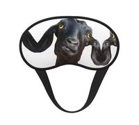 Cute Black Goat Animal Polyester Sleep Mask,Light Blocking Sleep Eye Mask,Night Sleeping Mask, Eye Blinder
