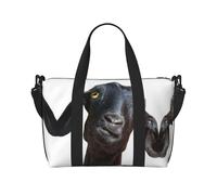 Cute Black Goat Animal Print Carry On Overnight Bag,Travel Duffel Bag,Personal Item Bag,for Travel, Gym Sports Weekender