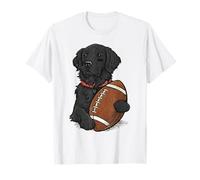 Cute Black Lab Football Dog - Funny Game Day Touchdown T-Shirt