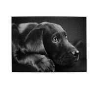 Cute Black Labrador Dog,500 Pieces Puzzles for Adults-Wooden Jigsaw Puzzle for Adults Elderly