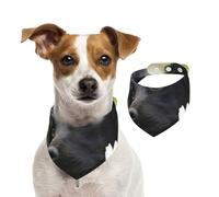 Cute Black Labrador Dog Pattern,Pet Bib Scarf Cats Dog Bandana Dogs Towel Bib Adjustable Pet Scarf,L
