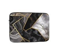 Cute Black Marble Texture Gold Laptop Case Sleeve â€“ Shockproof Protective Cover For 10 Inch, 12 Inch, 13 Inch, 15 Inch, 17 Inch Laptops â€“ Slim And Portable Laptop Bag