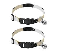 Cute Black Polka Dot Collars for Cats, 2 Pack Cat Collar with Bell