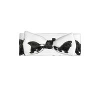 Cute Black Pug Baby bow headband, a hair accessory for newborns and infants, suitable for babies 0-6 months old