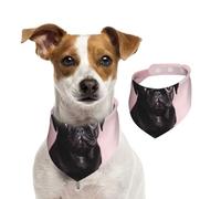 Cute Black Pug Dog Bandanas,Summer Bandanas for Dogs Washable Adjustable Dog Triangle Scarf Bibs Cute Pet Bibs for Medium Large Dogs Puppy and Cats Medium