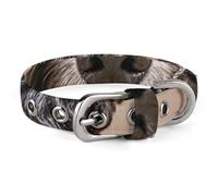 Cute Black Pug Dog Collar Adjustable Soft and Comfortable Puppy Collars with Metal Buckle Pet Collar for Small Medium Pet