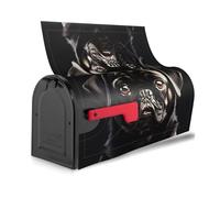 Cute Black Pug Dog Print Reusable Mailbox Cover Waterproof Mailbox Decor Magnetic Sun Protection Unique