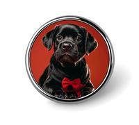 Cute Black Pug Dog Round Lapel Pins Backpack Pin Cute Brooch Decoration Brooches for Women Men Fashion Button Badges for Hat Backpacks Purses Jackets Shirt Suit