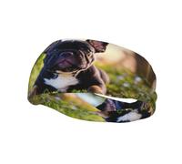 Cute Black Pug Dog Running Headbands for Men Sweatbands Sports Sweat Bands Mens Workout Thin Fitness Gym Yoga