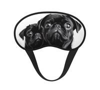 Cute Black Pug Dog Sleep Eye Mask for Women Men Soft and Comfortable Sleep Mask Blackout Sleeping Eye Cover for Travel Yoga Nap Shift Work