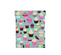 Cute Black Pug Dog-Standard-Scale-2_00x Print Coin Pouch,Coin Organizer,Change Holder,Little Travel Wallet,For Coins, Change, Headphones, Cupcake Pattern, One Size, Fashion