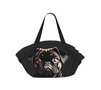 Cute Black Pug Dog-Standard-Scale-2_00x Print Foldable Camping Bag Duffle Bag Waterproof Travel Bag Camping Mattress For Outdoor Park Beach
