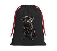 Cute Black Pug Dog-Standard-Scale-2_00x Print Gift Drawstring Bag Holiday Party Favors Birthday Daily Storage Office Home Decor