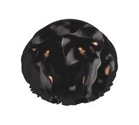 Cute Black Pug Dog-standard-scale-2_00x Print Shower Cap, Shower Cap for Women Reusable, Waterproof Bath Cap,Quick Drying Bath Hair Cap